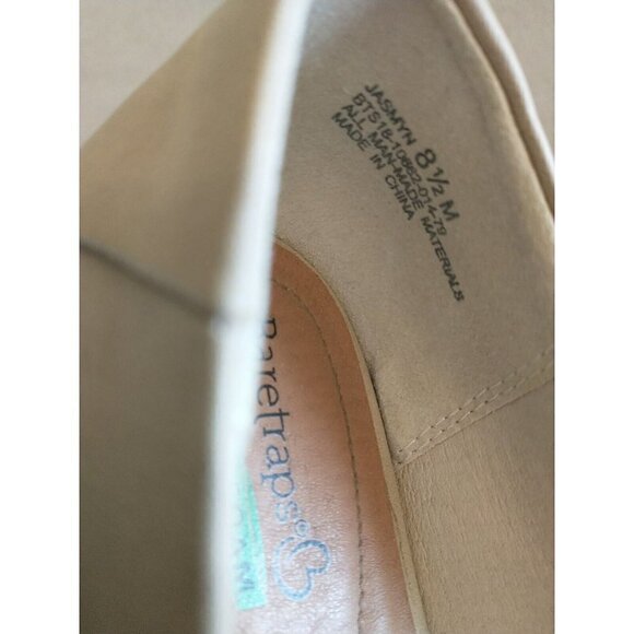 Baretraps Jasmyn Women Beige Hidden Wedge Peep Toe Comfort Flats Shoes - 8.5M - Picture 8 of 8